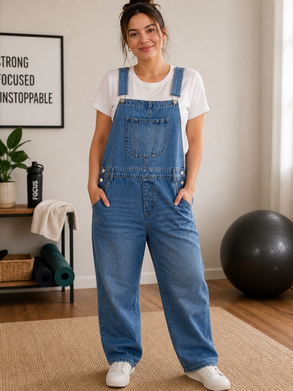 Blue Denim Women's Overalls - Classic Relaxed Fit